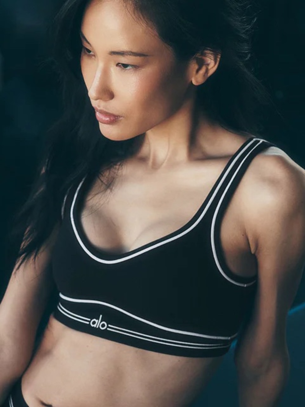 Ali Yoga - Airbrush Heart Throb Bra in Black/ White size Small